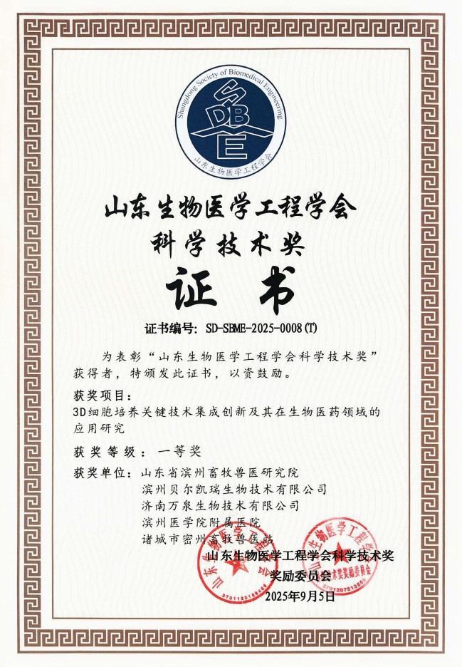 山东医学工程学会科技奖